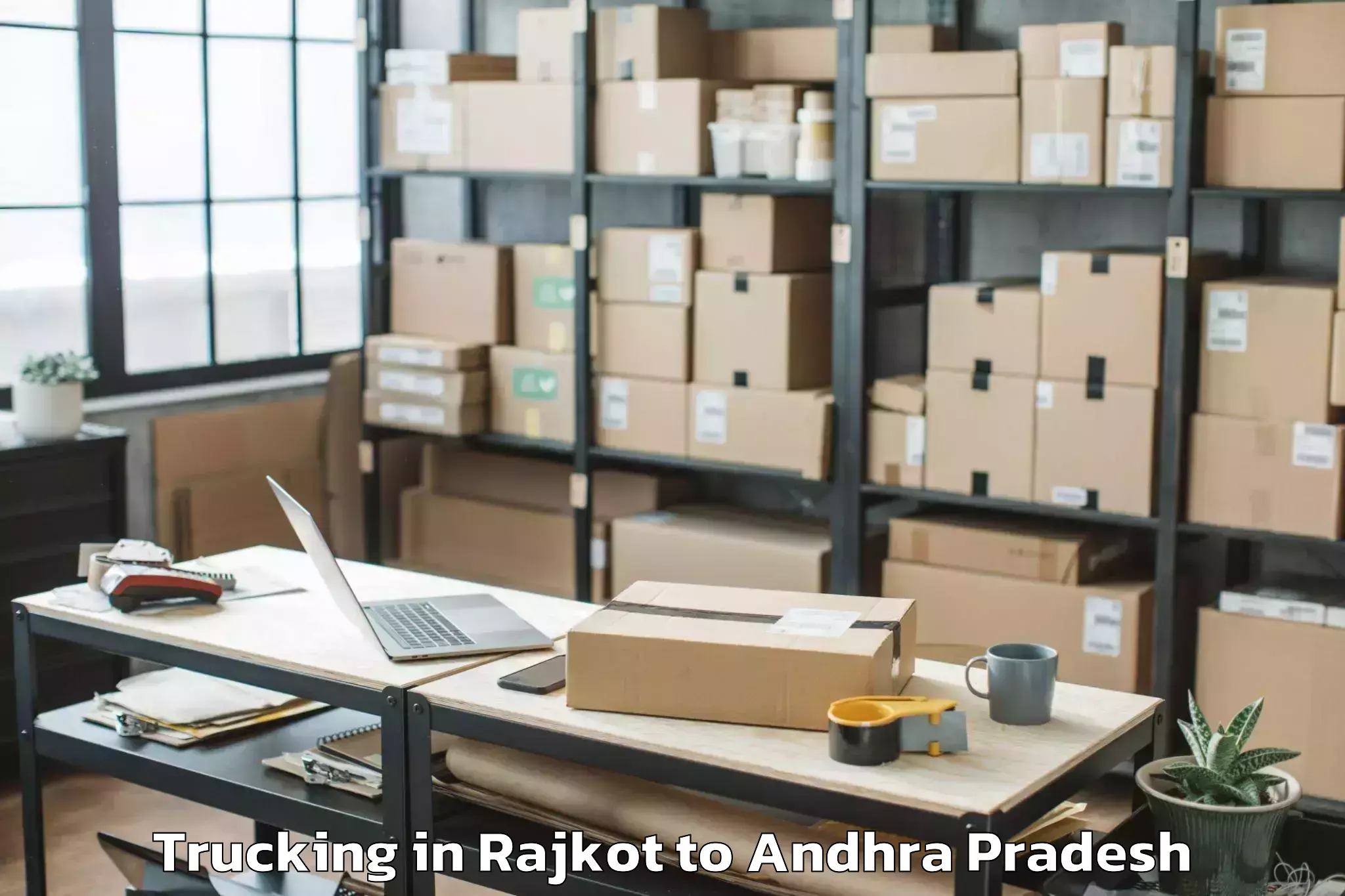 Leading Rajkot to Madugula Trucking Provider